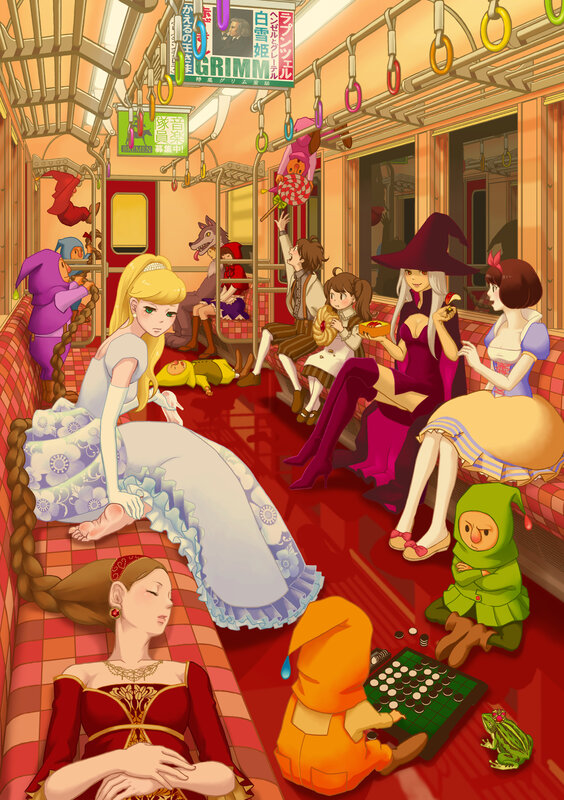 Fairy Tale Characters on Train