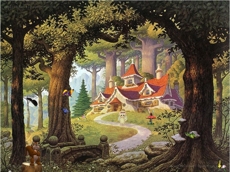 fairy tale forest cottage