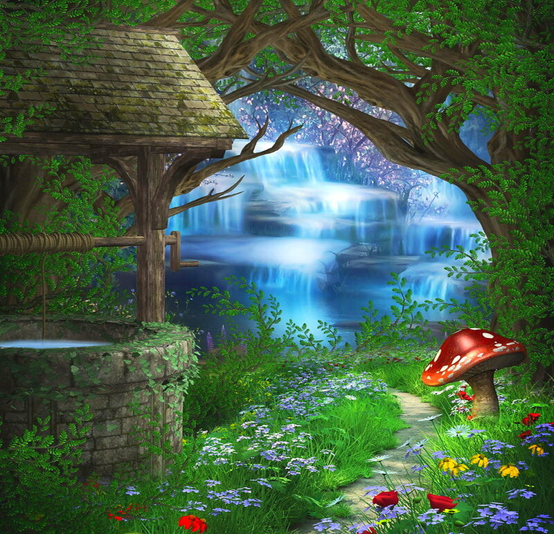 Fairy-tale Forest Scene — Green, Serene