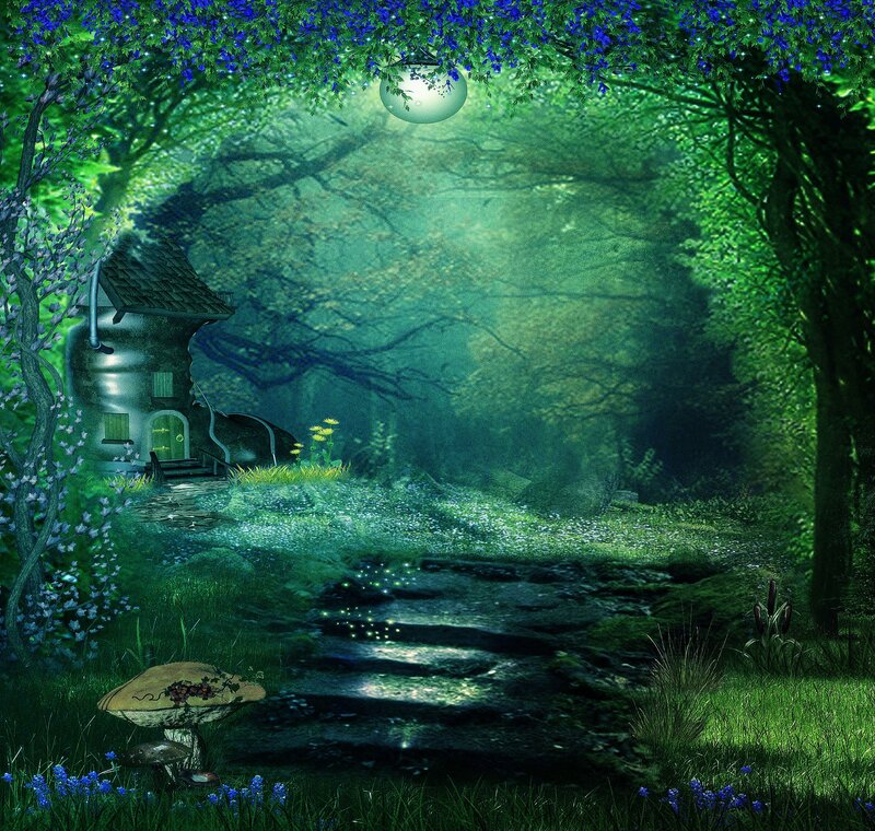 Fairy-tale House in Forest — Green, Serene