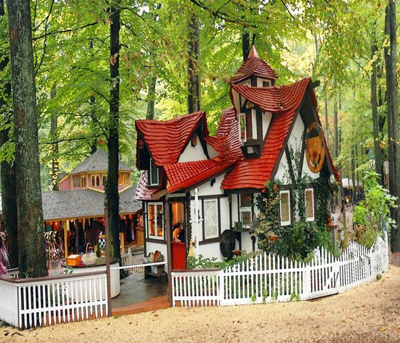 Fairy-tale House in Forest — Red