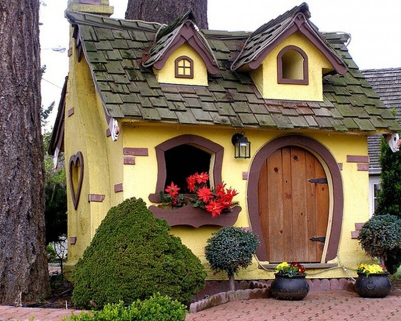 fairy tale house in garden