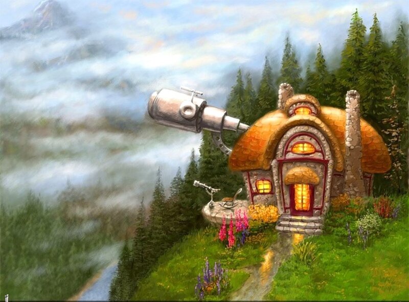 Fairy-tale House with Telescope