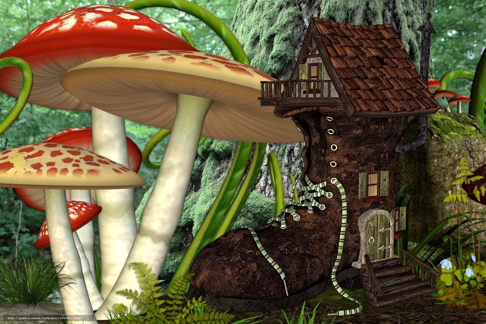 Fairy tale mushroom house