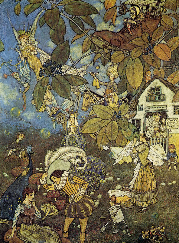 Fairy tale scene with characters
