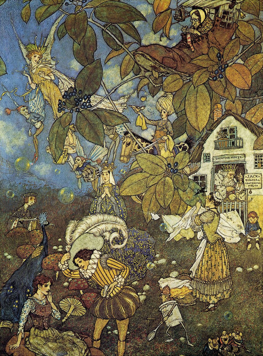 Fairy tale scene with characters