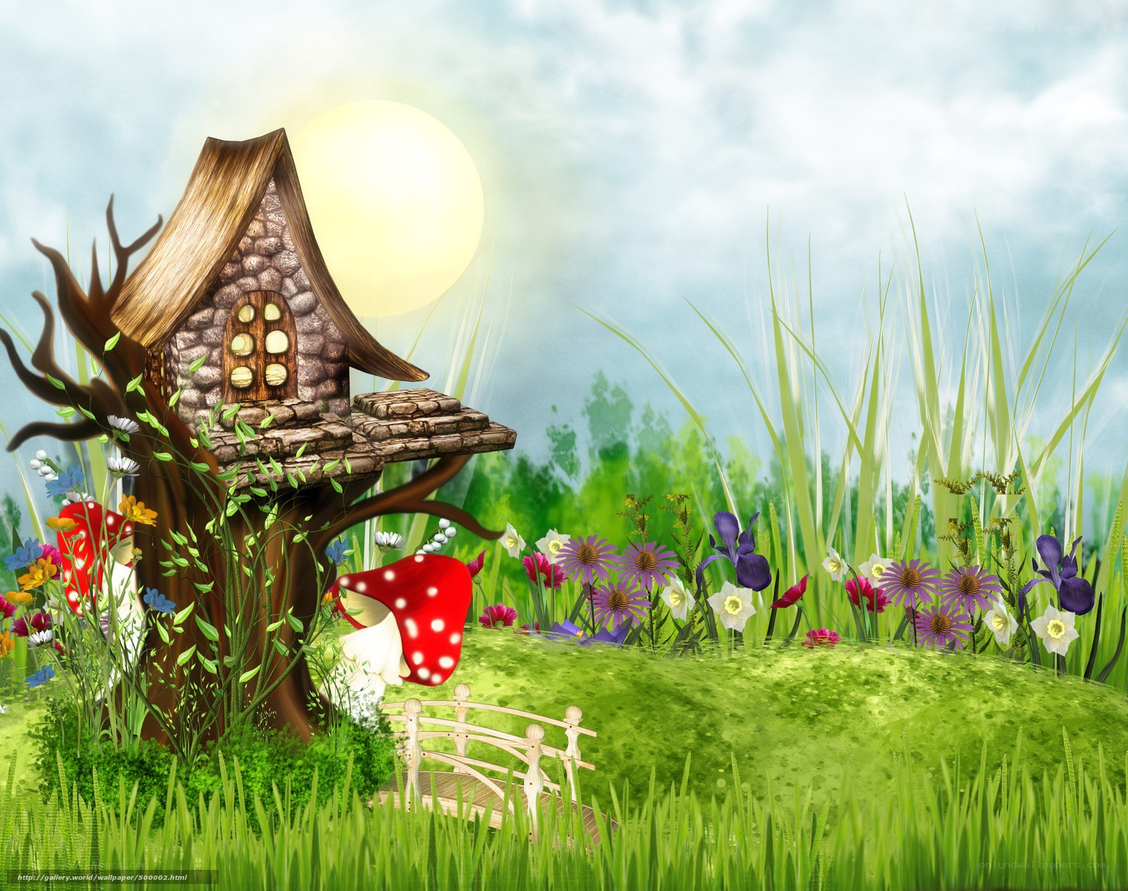 Fairy tale treehouse garden