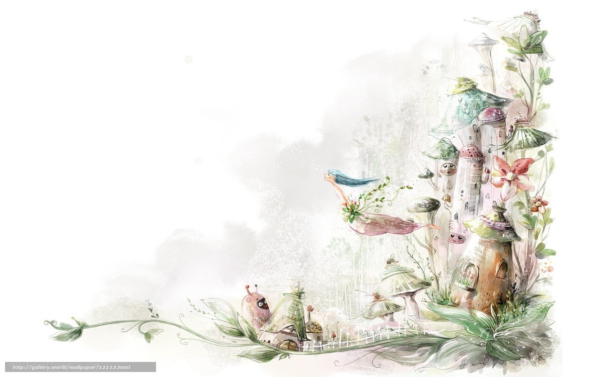 fairy tale village illustration