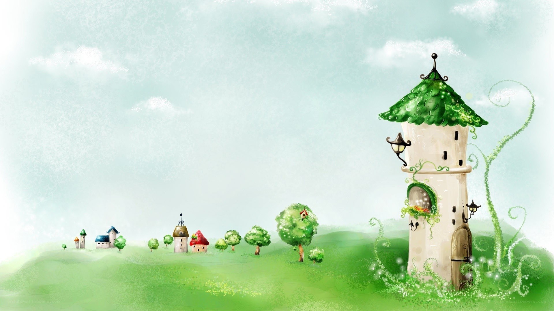 fairy tale village landscape