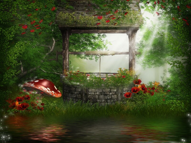 Fairy-tale Well in Forest
