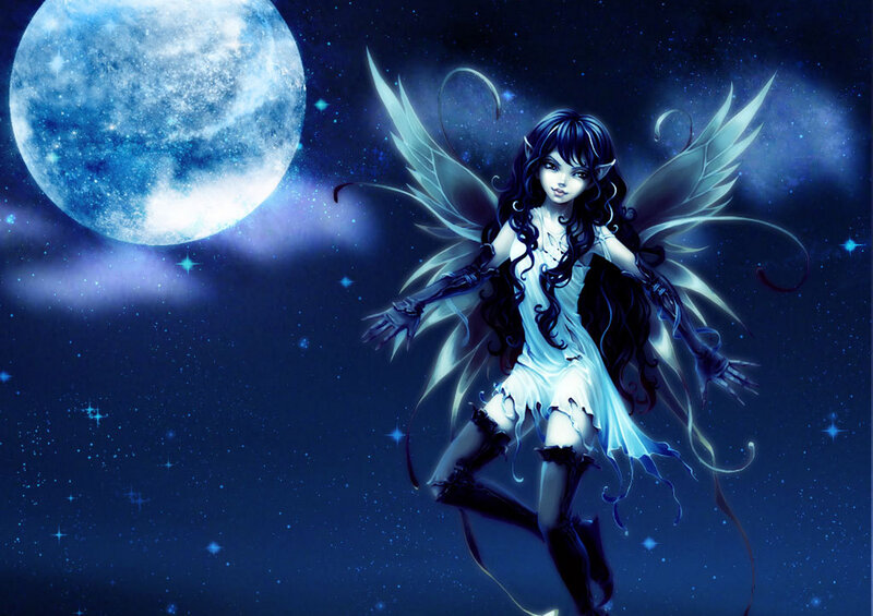 fairy under the moon