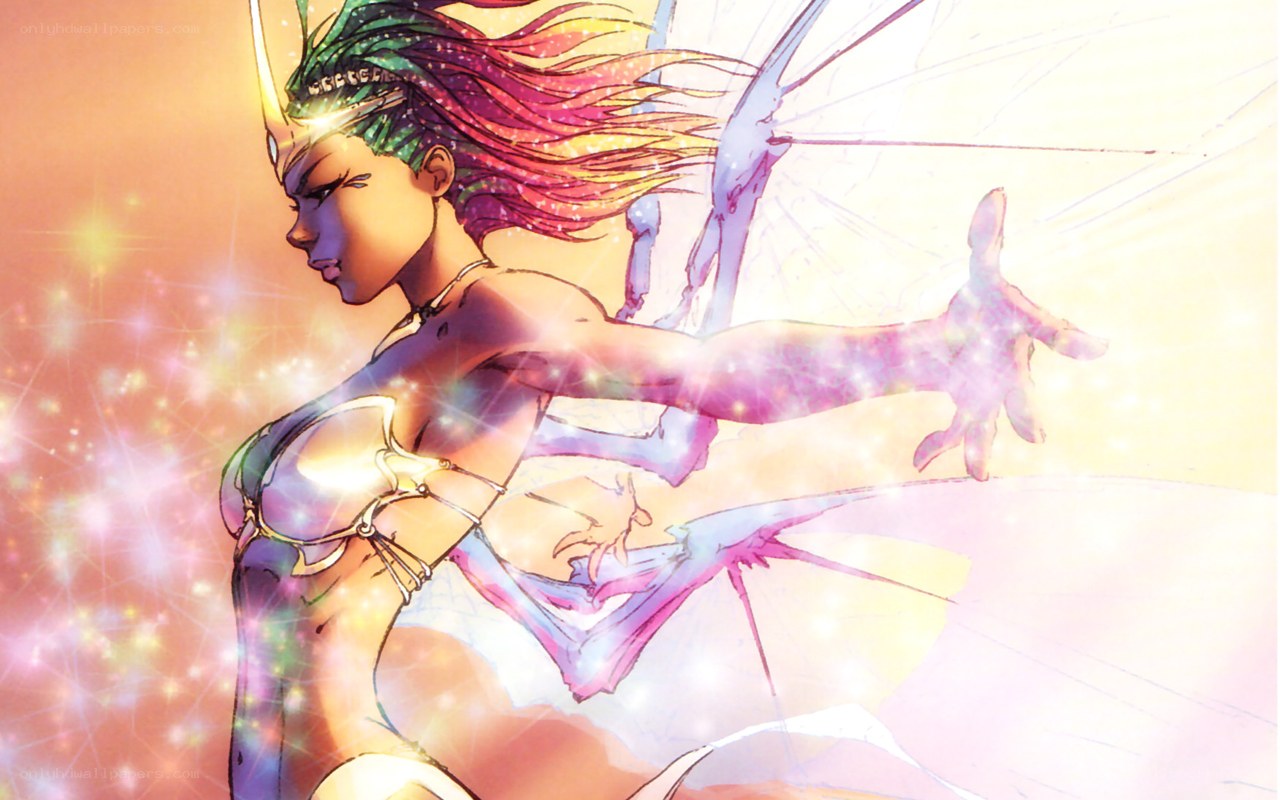 fairy warrior in radiant light
