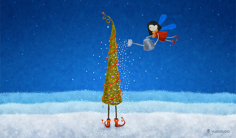 Fairy Watering Tree — Blue, Magical