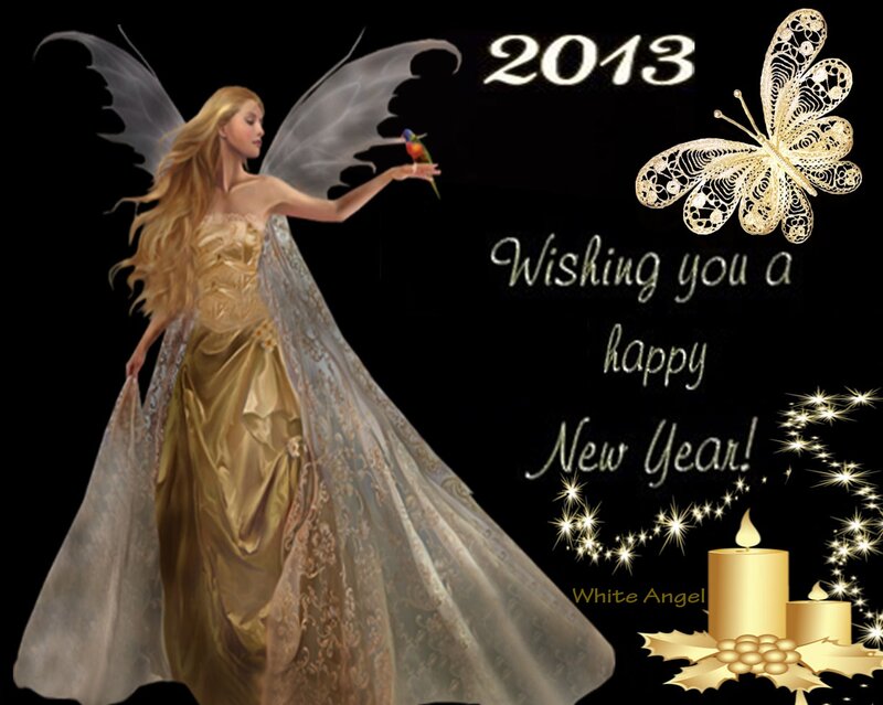 Fairy with Bird — Gold, Festive