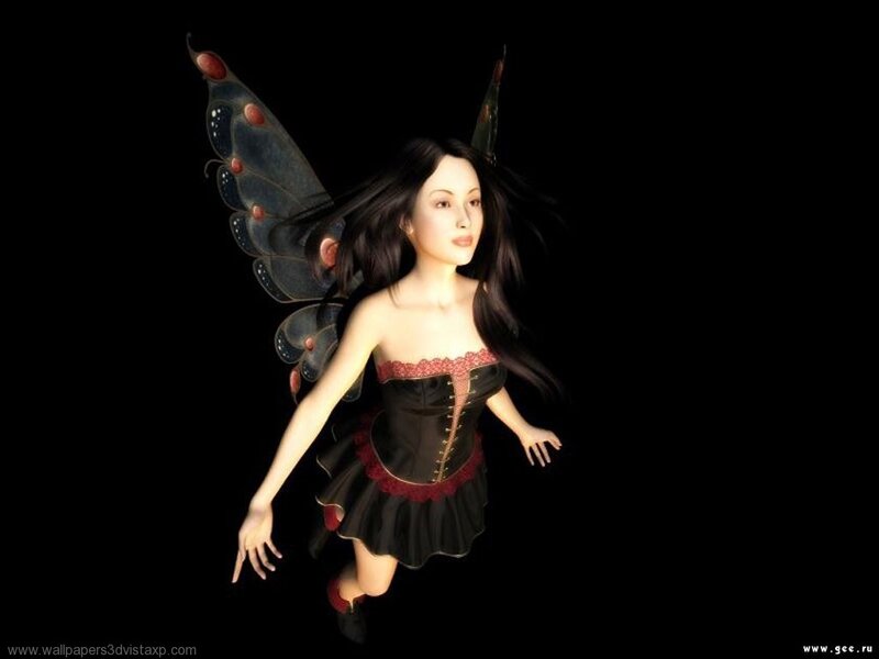 fairy with black wings