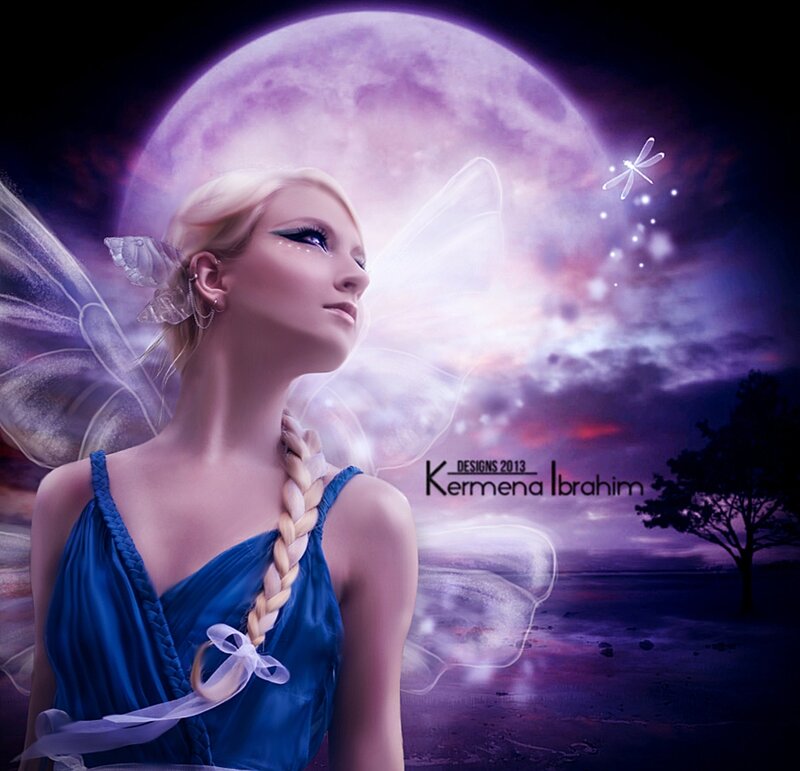 Fairy with Blonde Hair — Purple