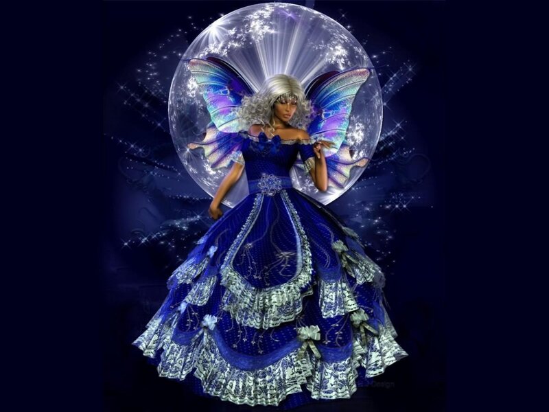 Fairy with Blue Dress