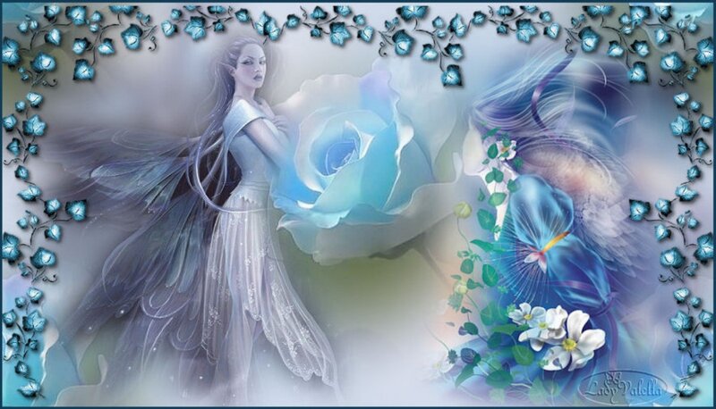 Fairy with Blue Rose