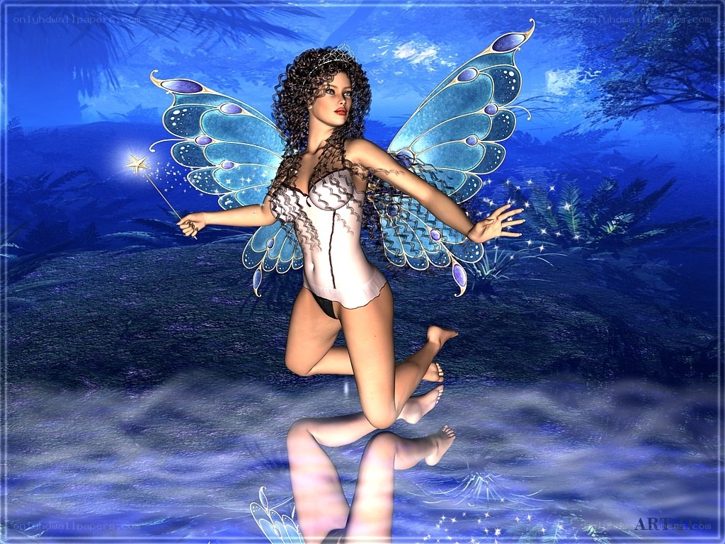 fairy with blue wings