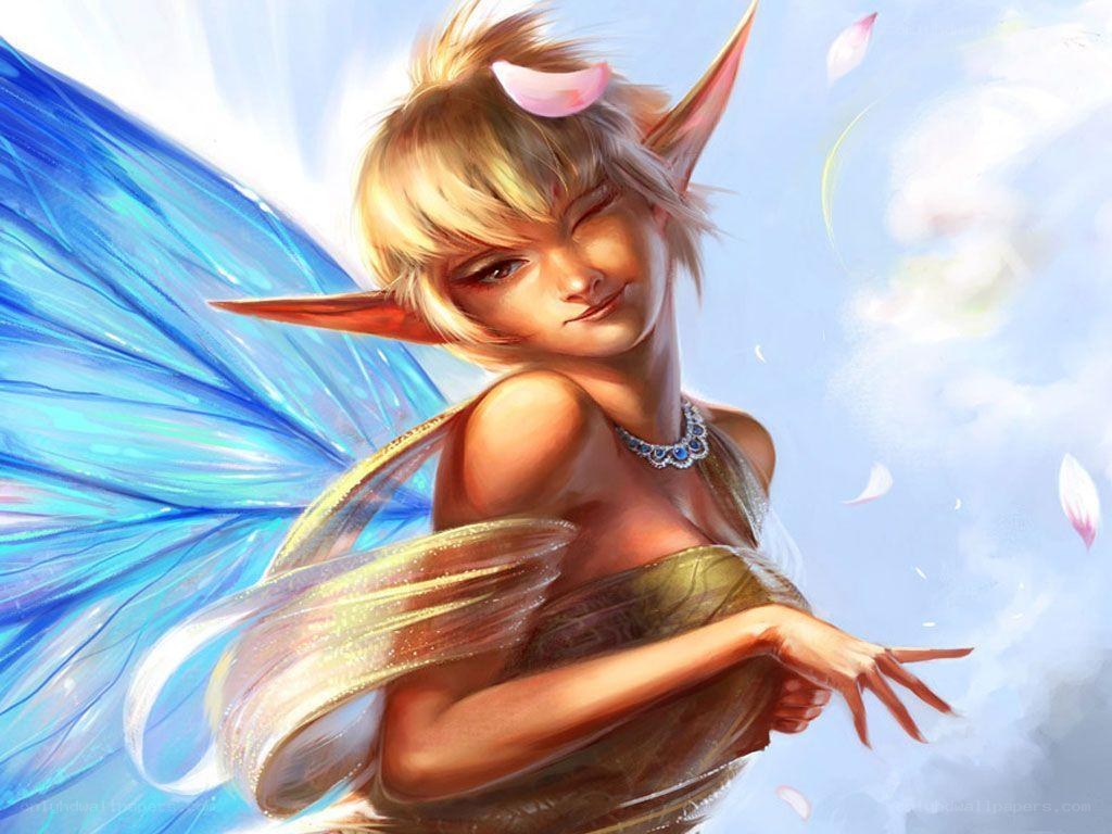 fairy with blue wings