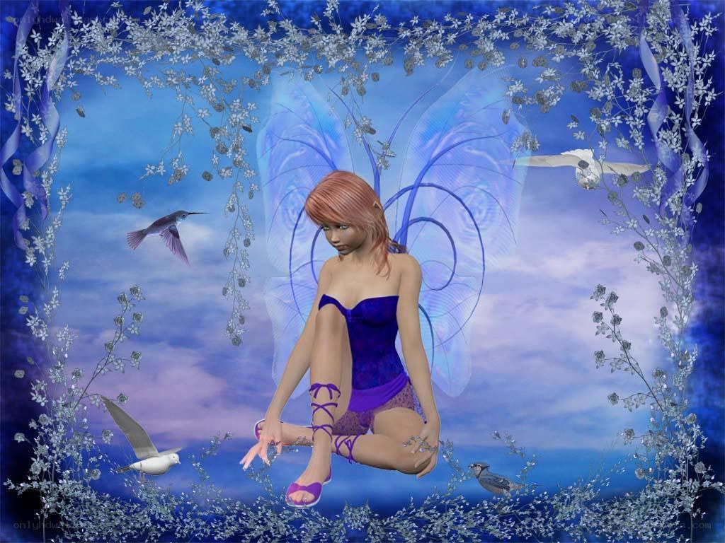 fairy with blue wings