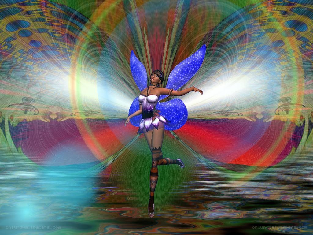 fairy with blue wings