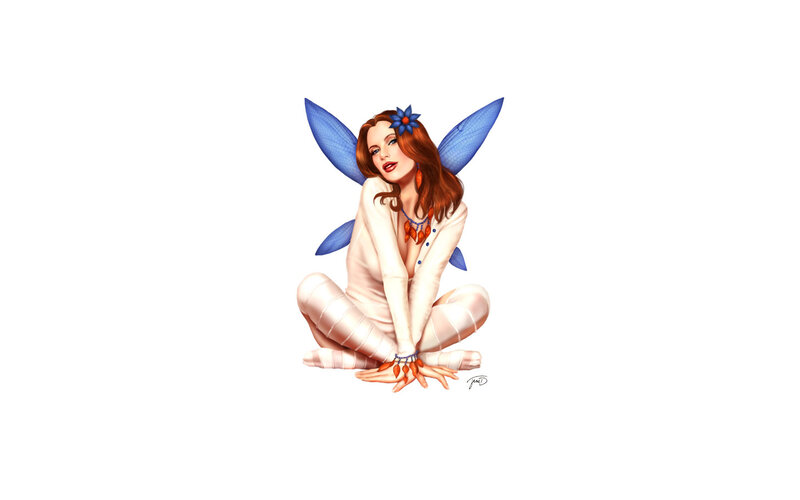 fairy with blue wings