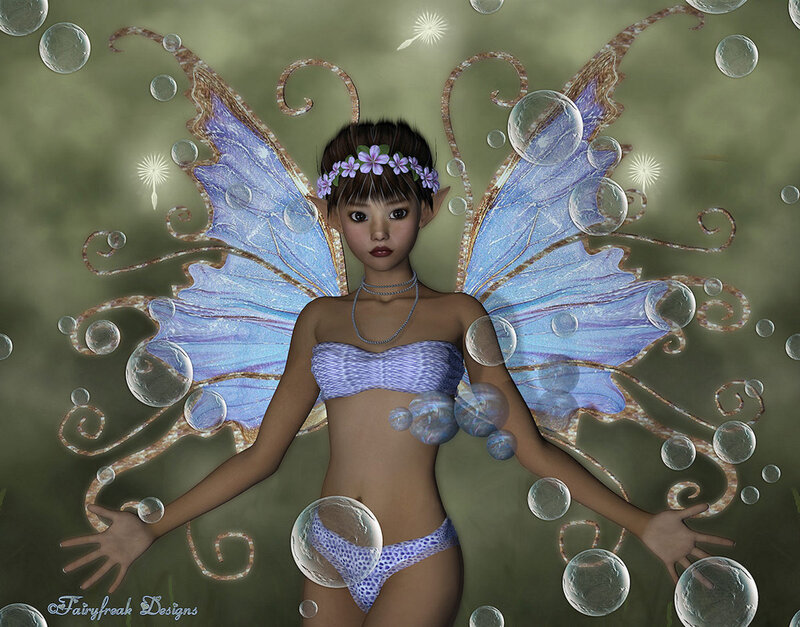 Fairy with Blue Wings — Ethereal