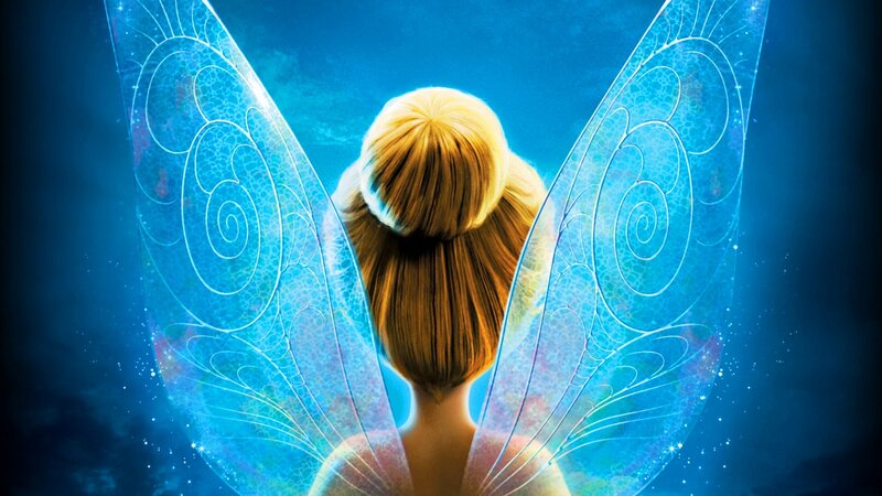 Fairy with Blue Wings — Magical, Night, Digital Art, Blonde Hair