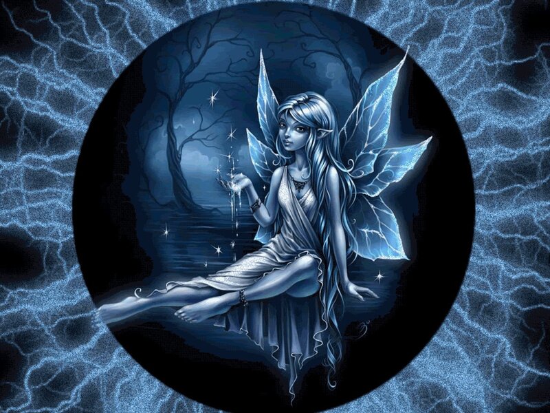Fairy with Blue Wings — Mystical