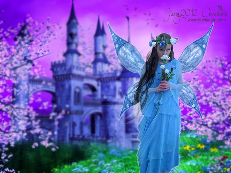 Fairy with Blue Wings — Purple