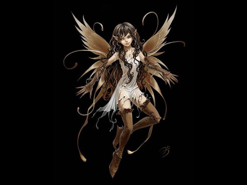 fairy with brown wings