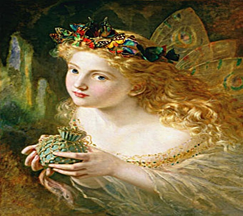 Fairy with butterflies and a jar