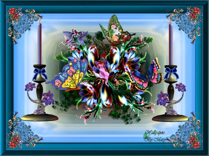 Fairy with Butterflies — Blue