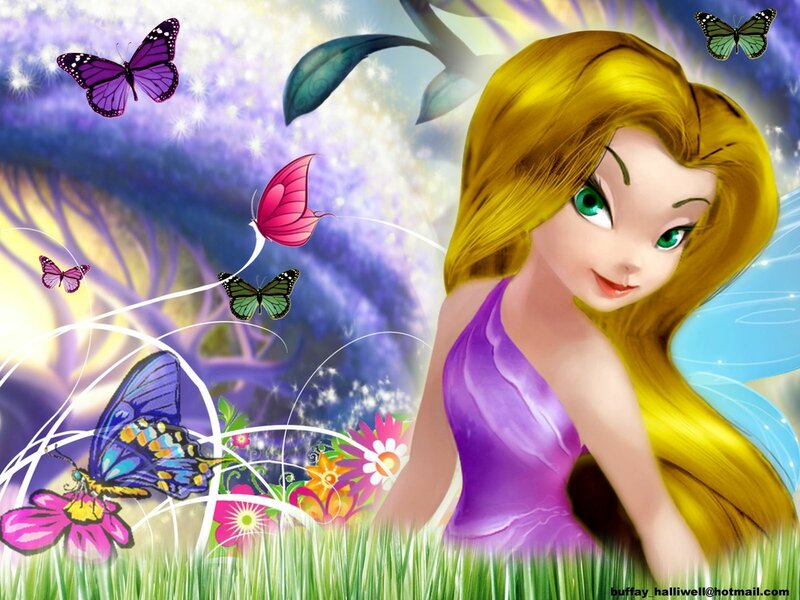 Fairy with Butterflies — Purple