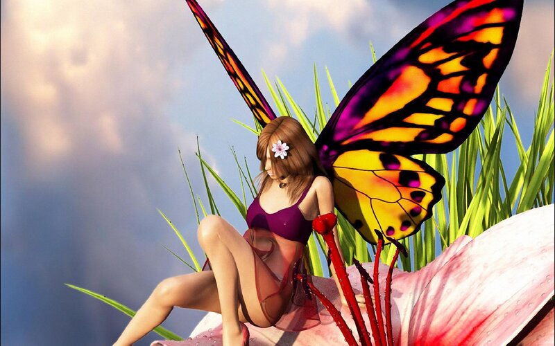 fairy with butterfly wings