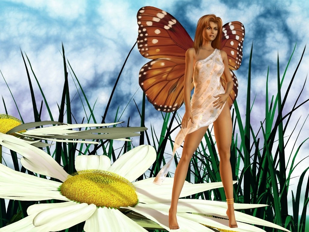 fairy with butterfly wings