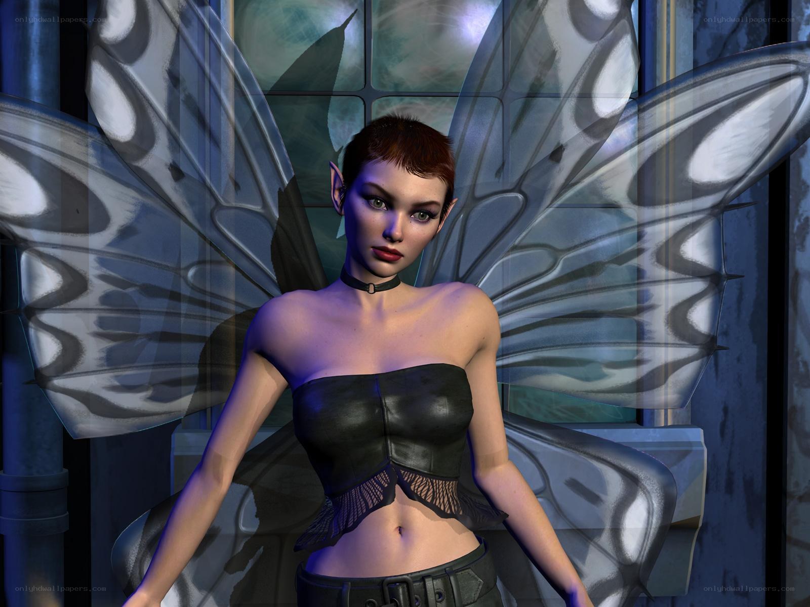 fairy with butterfly wings