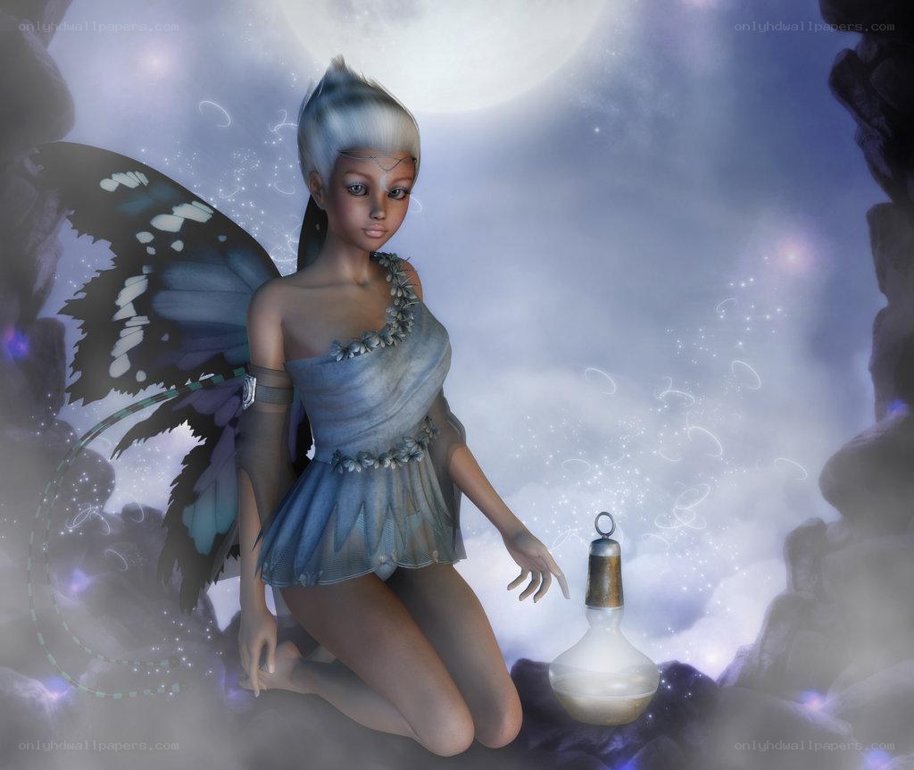 fairy with butterfly wings