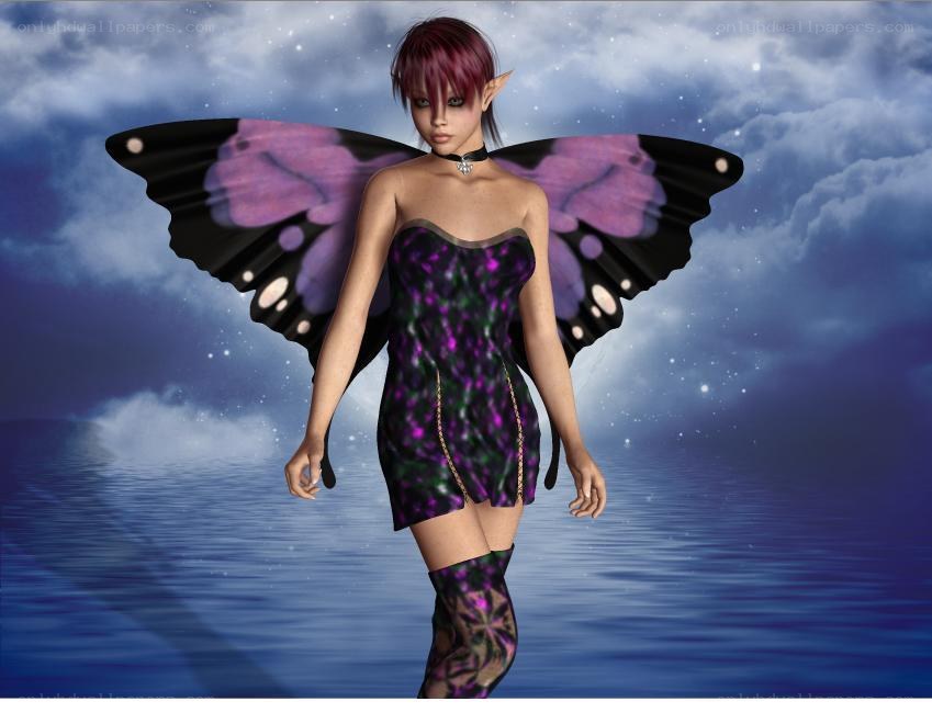 fairy with butterfly wings