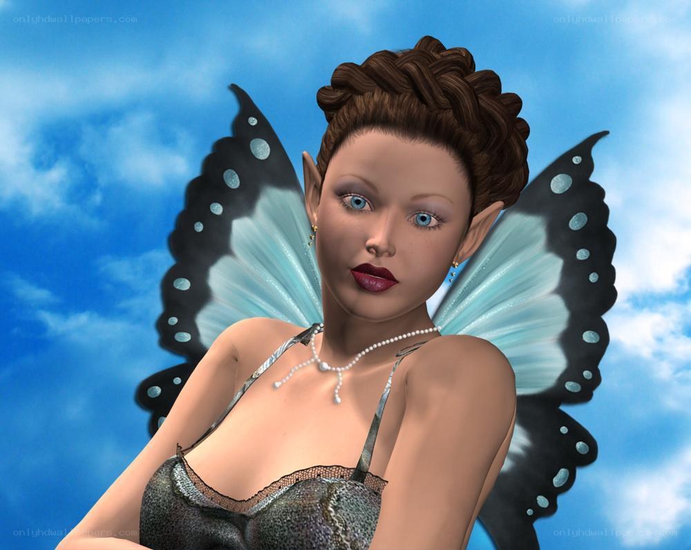 fairy with butterfly wings
