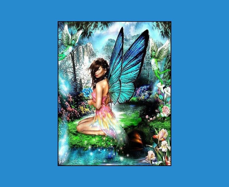 Fairy with Butterfly Wings — Blue