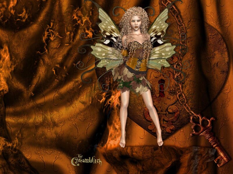 Fairy with Butterfly Wings — Brown, Dramatic