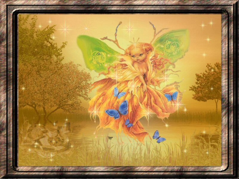 Fairy with Butterfly Wings — Gold