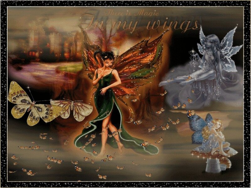 Fairy with Butterfly Wings — Green, Magical