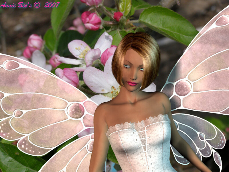Fairy with Butterfly Wings — Pink, Serene