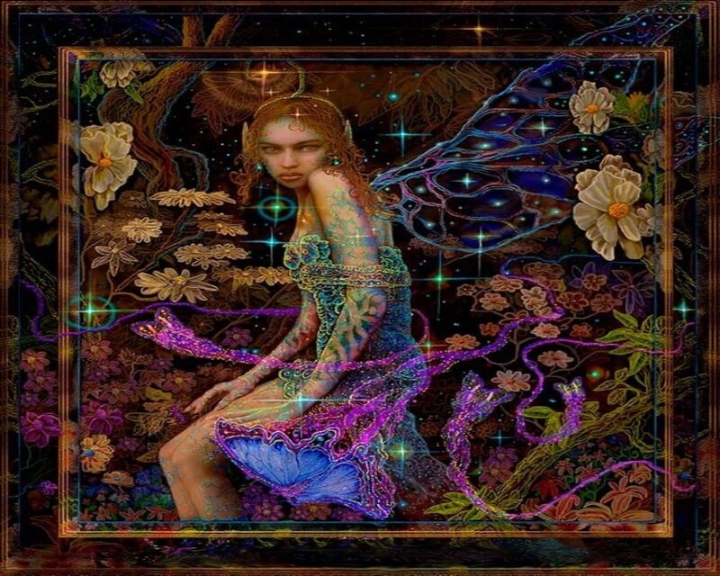 Fairy with Butterfly Wings — Purple
