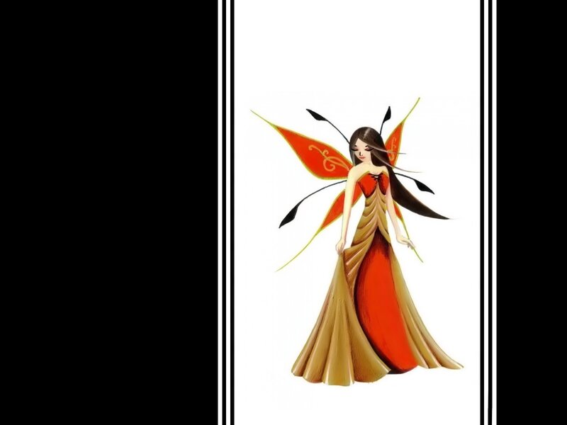 Fairy with Butterfly Wings — Red