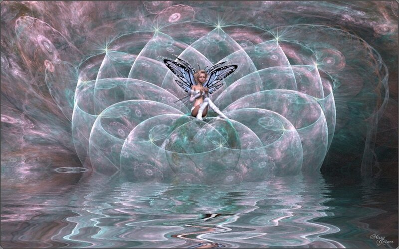 Fairy with Butterfly Wings — Teal