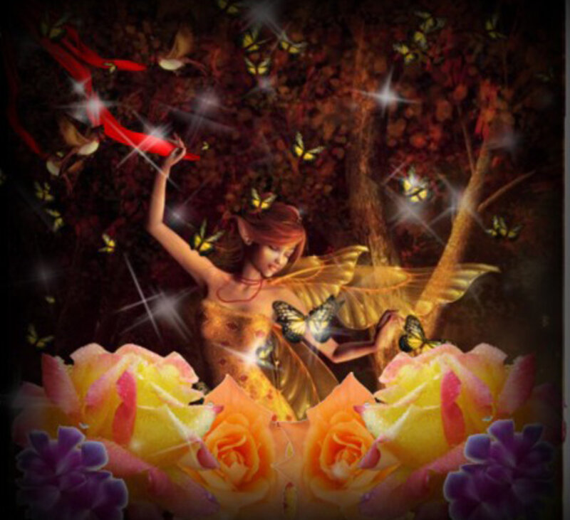Fairy with Butterfly Wings — Yellow, Magical